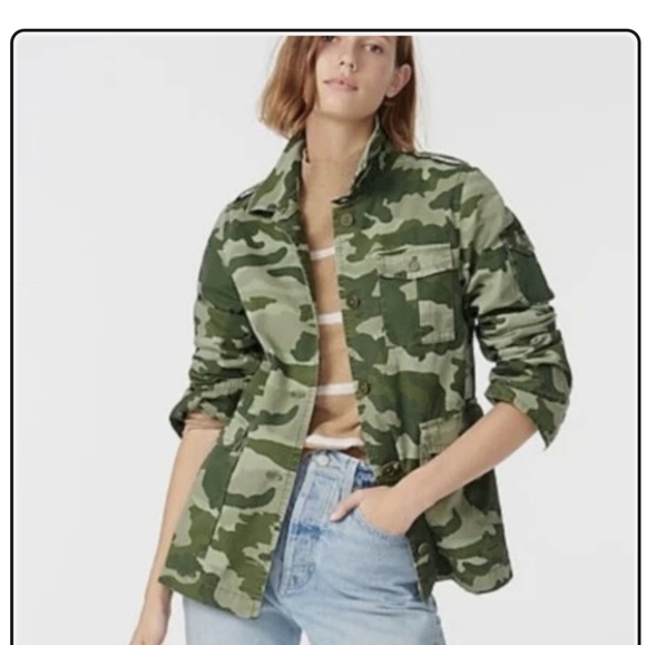 Nili Lotan Jackets & Blazers - Nili Lotan Green Camouflage Jacket